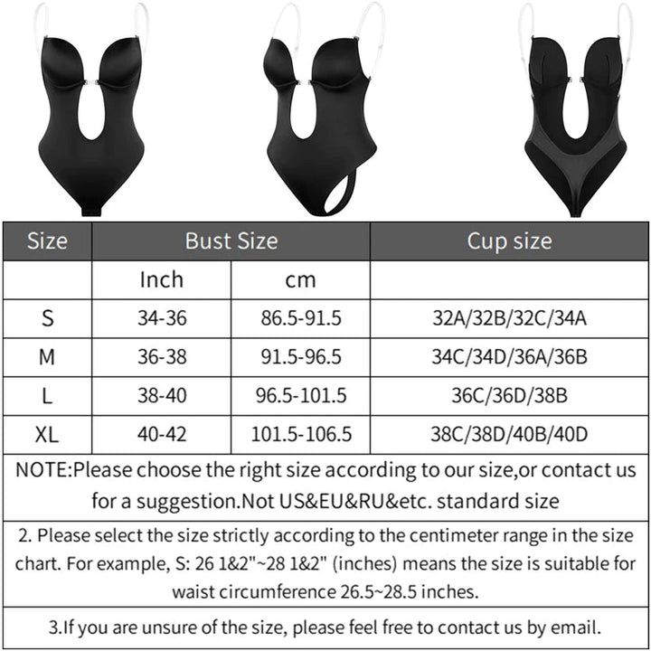 Luvik | Syvä V-aukko Vartalon muotoilija Bodysuit