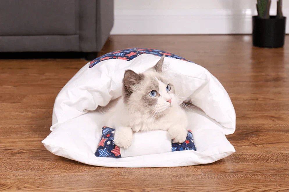 Komfortabel katte sopepose - SnugKitty Luvikno