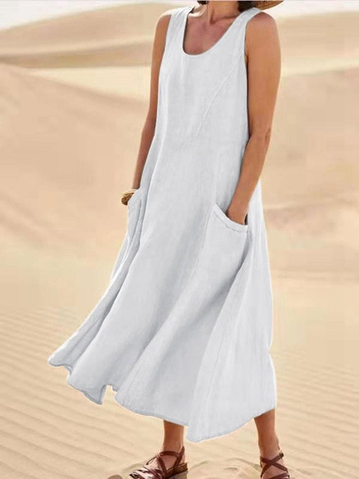 Comina - luftiges Leinenkleid - FashionLuvik