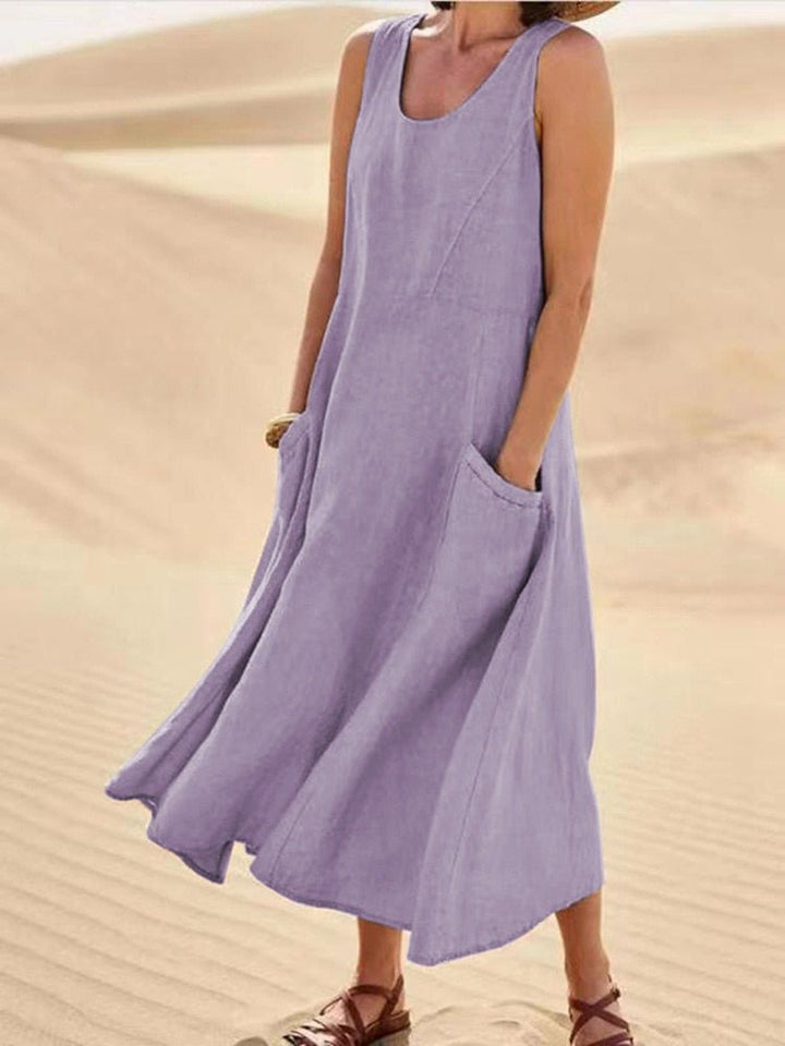 Comina - luftiges Leinenkleid - FashionLuvik