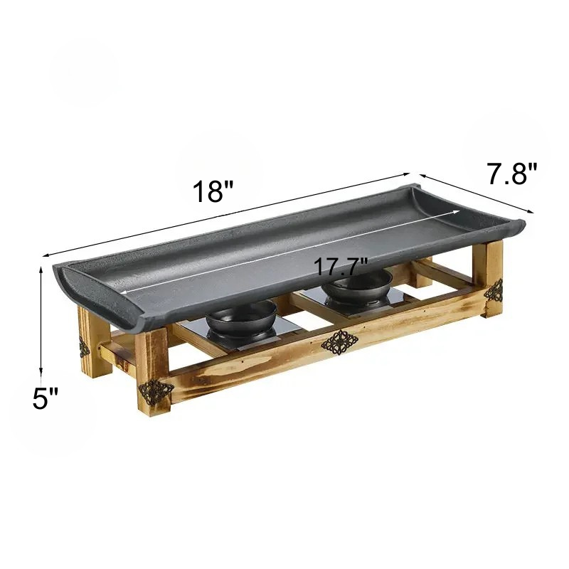 Kommersiell Non-stick BBQ Tallerken Bakepanne Grillet Fisk Jernplate | Luvikno