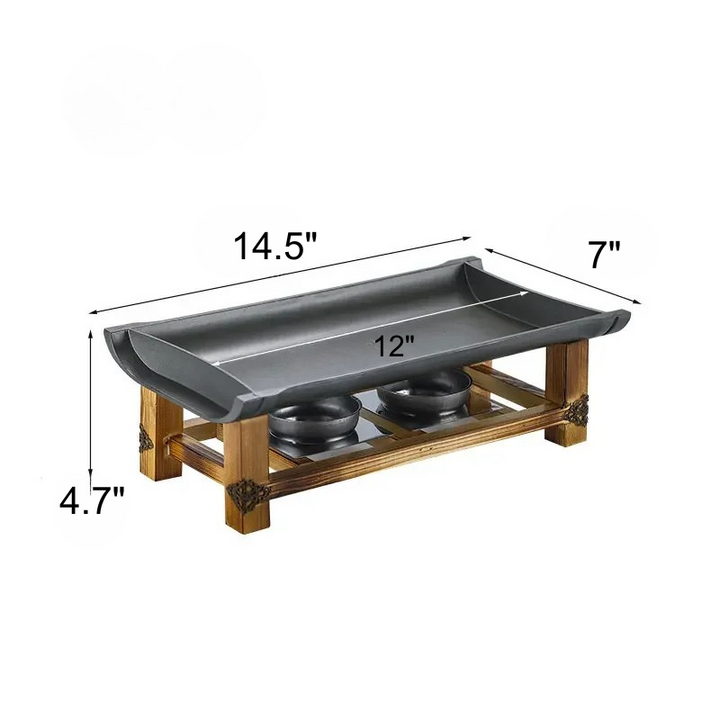 Kommersiell Non-stick BBQ Plate Bakke Panne Grillet Fisk Jernplate | Luvikno