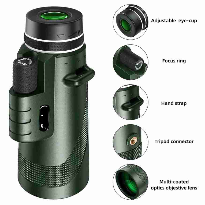 VisionPeak Kompakt Monokular med HD Linse og Høy Forstørrelse | Luvikno