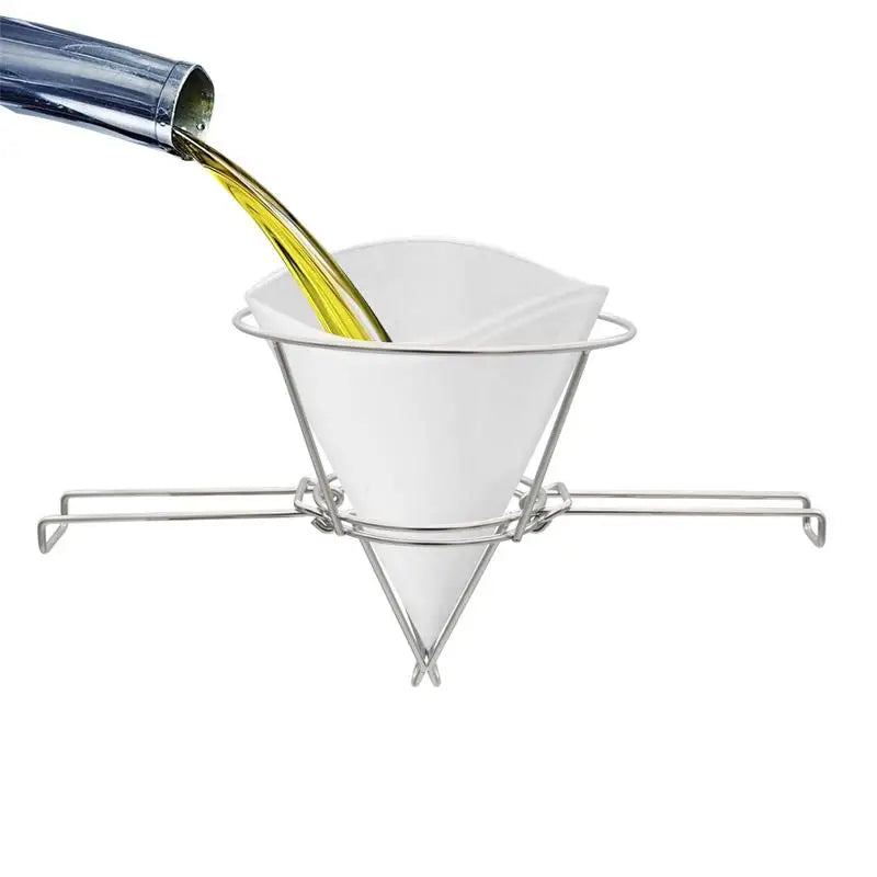 Cone Filter Stand Folding Arms Rustfritt Stål Gjenbrukbar Sil Rack | Luvikno