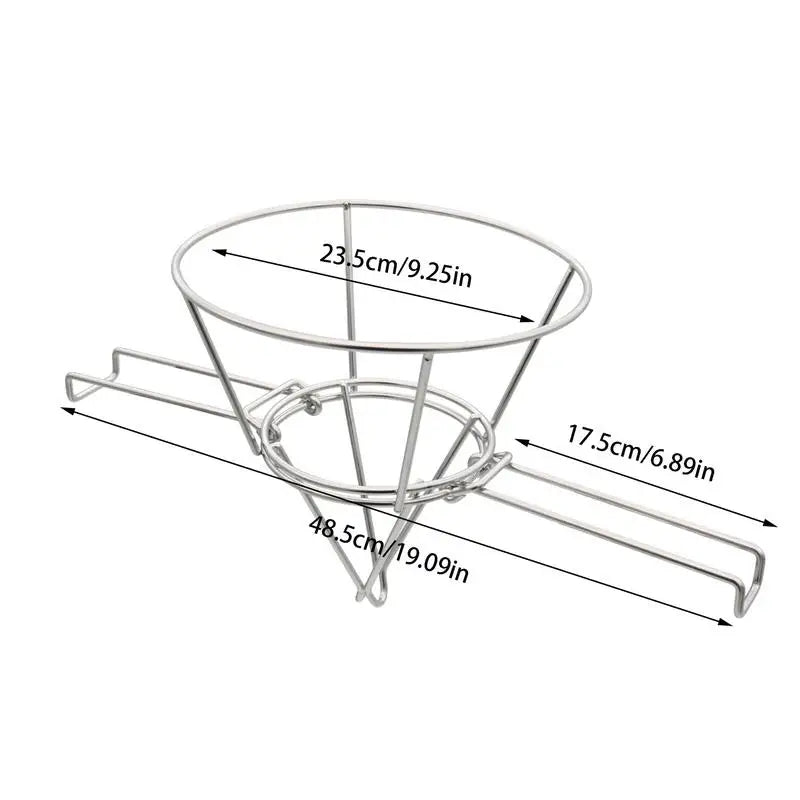 Cone Filter Stand Folding Arms Rustfritt Stål Gjenbrukbar Sil Rack | Luvikno