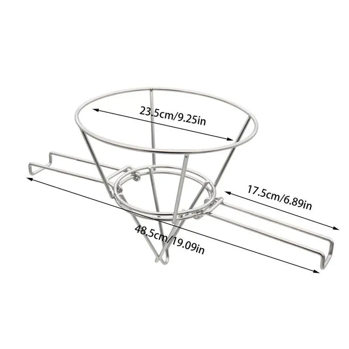 Cone Filter Stand Folding Arms Rustfritt Stål Gjenbrukbar Sil Rack | Luvikno
