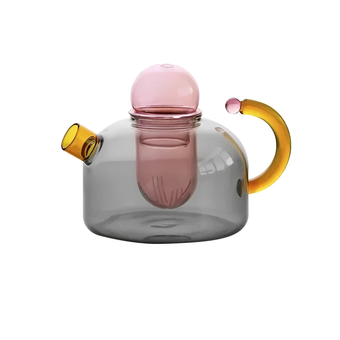 Transparent Teapot & Cups – Stylish Set in Contrasterende Farger | Luvikno
