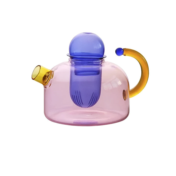 Transparent Teapot & Cups – Stylish Set in Contrasterende Farger | Luvikno