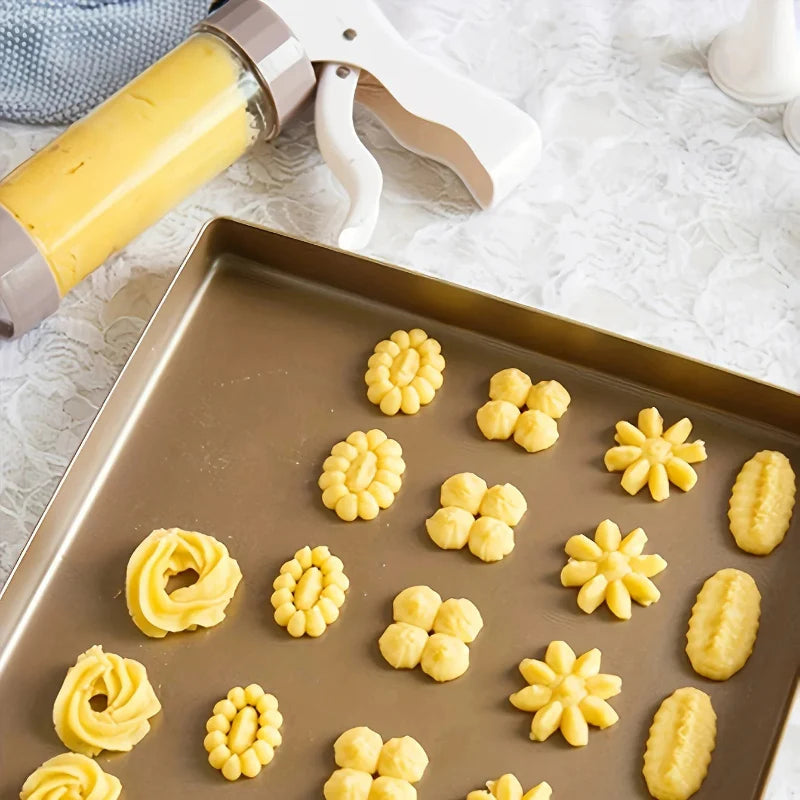 Cookie Press Gun med tilbehør for små småkaker og kjekssett | Luvikno