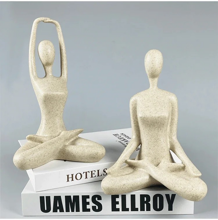 Luvikno | ZenJoy Kvinnelig i Yoga Statue – Moderne Innendørs Dekorasjon Laget av Harpiks