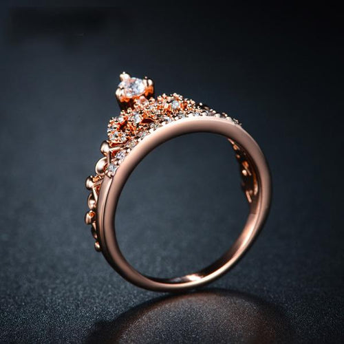 Rose Gold Rundt Kutt Ring | Luvikno