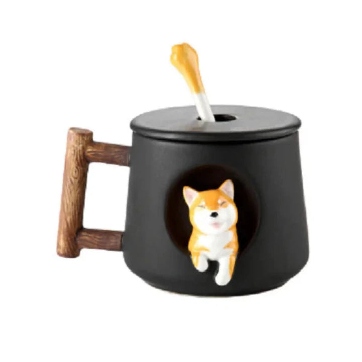 Kreativ Tegneserie Kaffe- og Te-Kopp Søt 3D Keramisk Kaffe-Krus | Luvikno