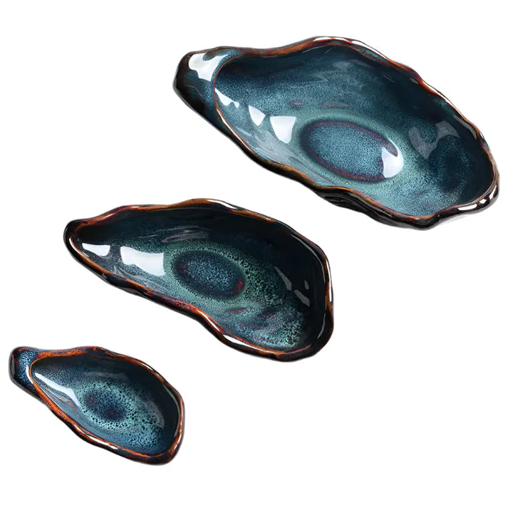 Kreativ Sashimi Is Plate Østers Keramisk Plate Borddekorasjon | Luvikno