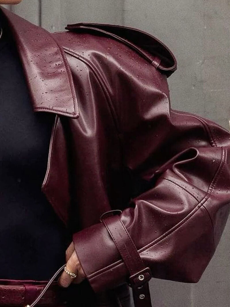 Luvik | Keinonahkainen Trenssitakki