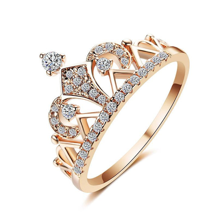 Cubic Zirconia Prinsesse Krone Ring | Luvikno