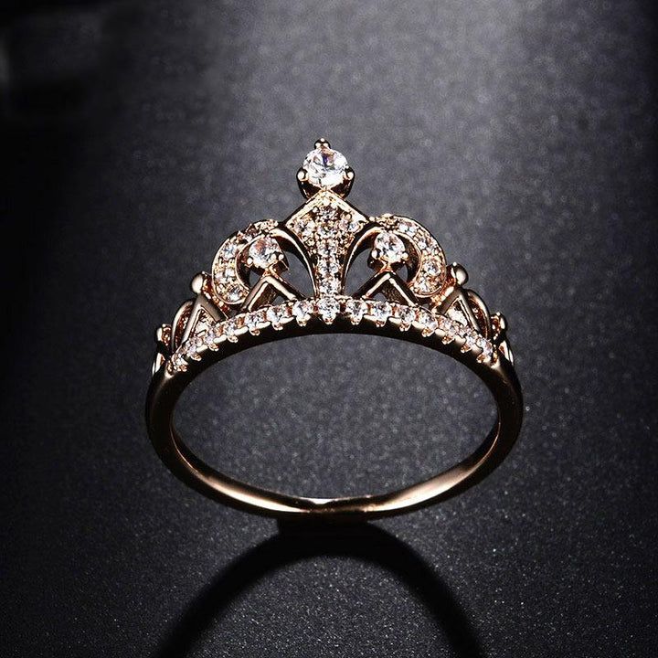 Cubic Zirconia Prinsesse Krone Ring | Luvikno