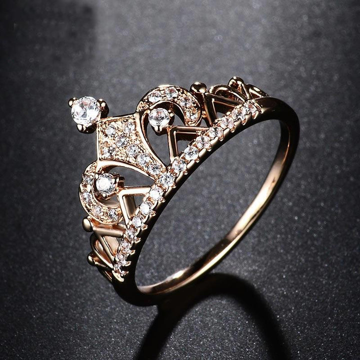 Cubic Zirconia Prinsesse Krone Ring | Luvikno