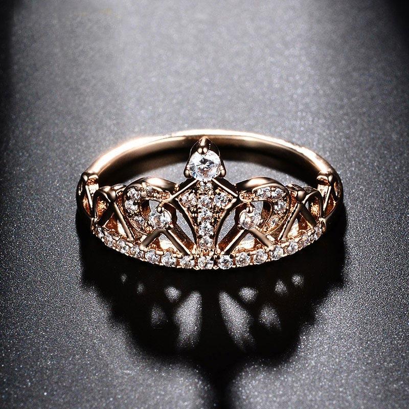 Cubic Zirconia Prinsesse Krone Ring | Luvikno