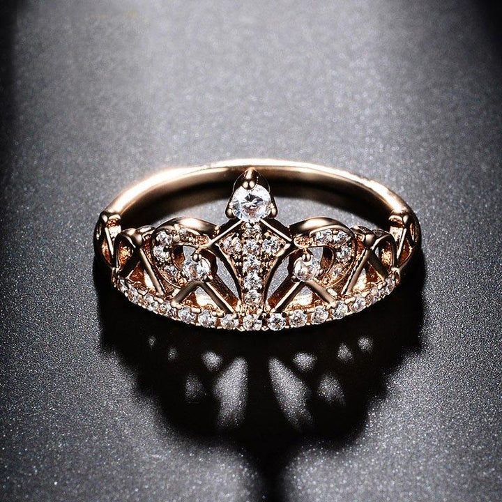 Cubic Zirconia Prinsesse Krone Ring | Luvikno