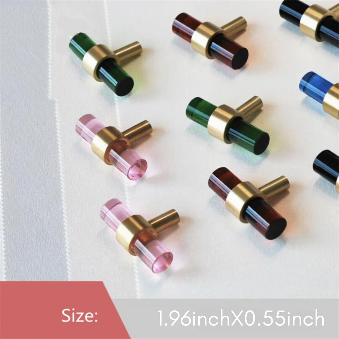 Crystal Cabinet Drawer Handle and Door Knob Small T Bar Handle | Luvikno
