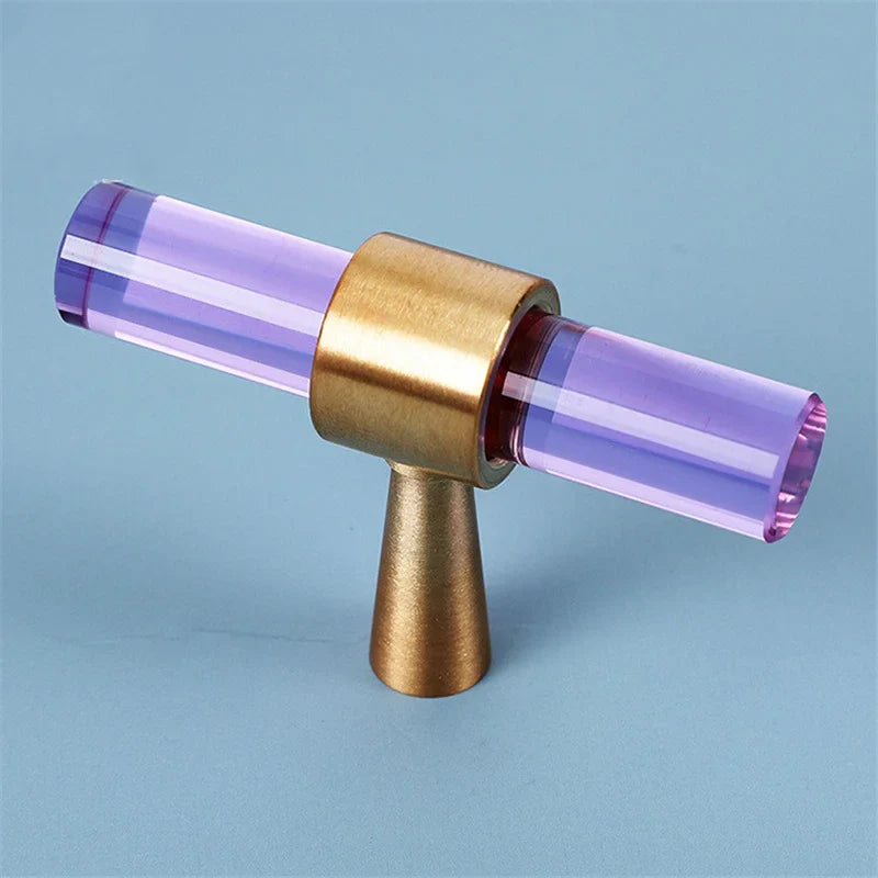 Crystal Cabinet Drawer Handle and Door Knob Small T Bar Handle | Luvikno