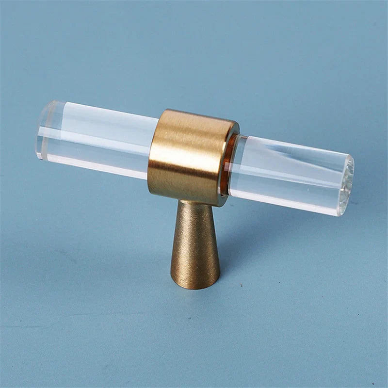 Crystal Cabinet Drawer Handle and Door Knob Small T Bar Handle | Luvikno