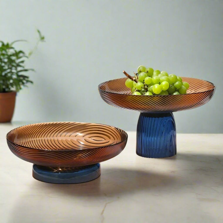Elegant krystallglass fruktskål for stilfullt hjemmedekor | Luvikno