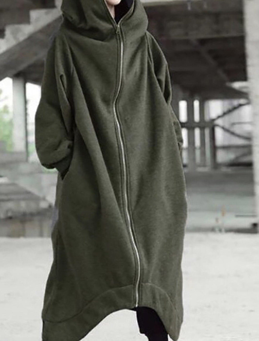 Luvik | Eleganz Allsidig Lang Jakke med Hette