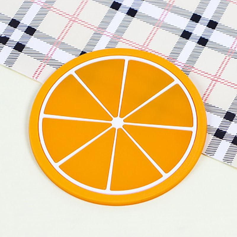 Søt Frukt Design Silikon Coaster Kopp Holder Kaffetilbehør | Luvikno
