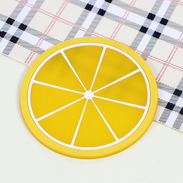 Søt Frukt Design Silikon Coaster Kopp Holder Kaffetilbehør | Luvikno