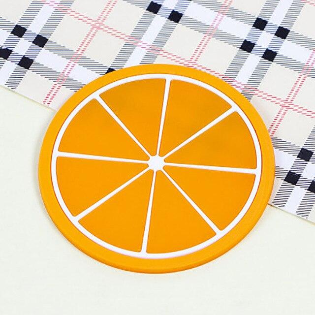 Søt Frukt Design Silikon Coaster Kopp Holder Kaffetilbehør | Luvikno