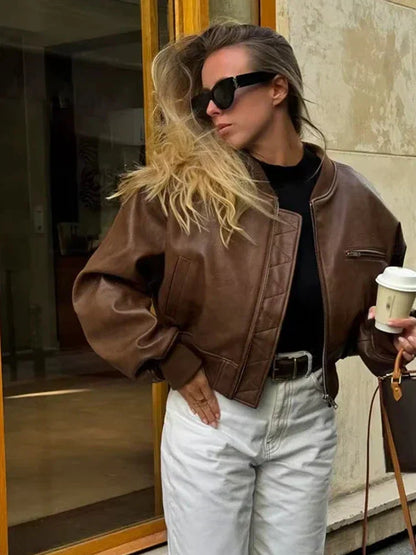 Luvik | Nahkabomberjakki