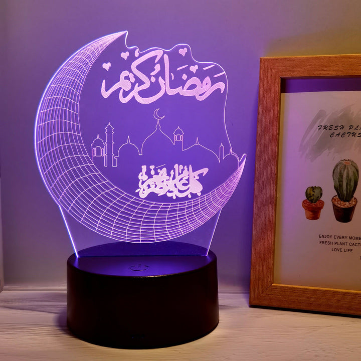 MoonPalace - 3D Farge Kveldslampe Touch Luvikno