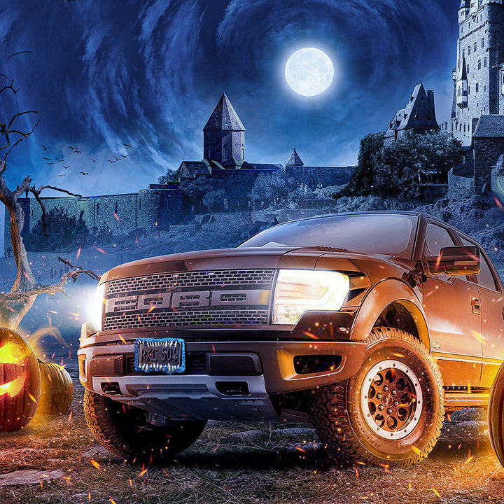 Luvikno | GrimmGlow — Forvandler kjøretøyet ditt til den skinnende stjernen på hver Halloween-fest!