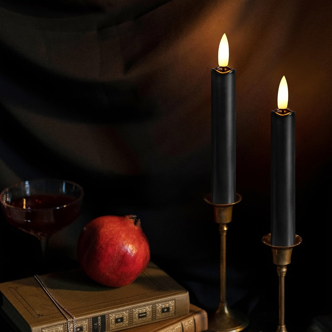 FlickerGlow - Realistiske flammefrie LED-lysestaker med fjernkontroll Luvikno