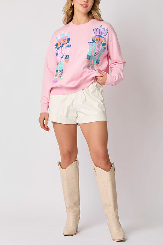 Luvik | JuleSoldat Glitrende Mote Løs Sweatshirt