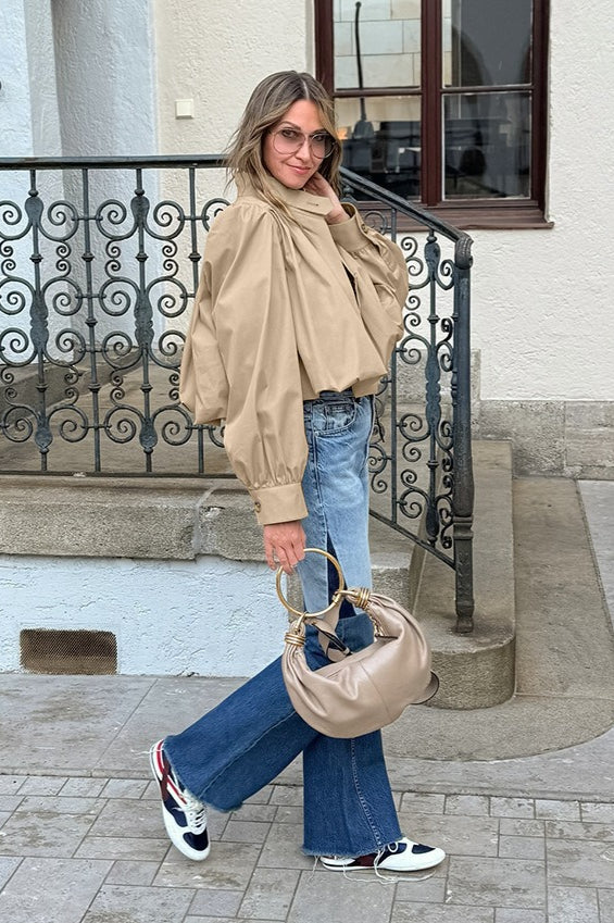 Luvik | Fit Khaki Puffi Hihajakku