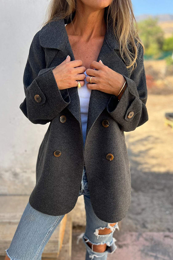 Luvik | Väri Käänne Pitkähihaiset Nappivapaa Takki