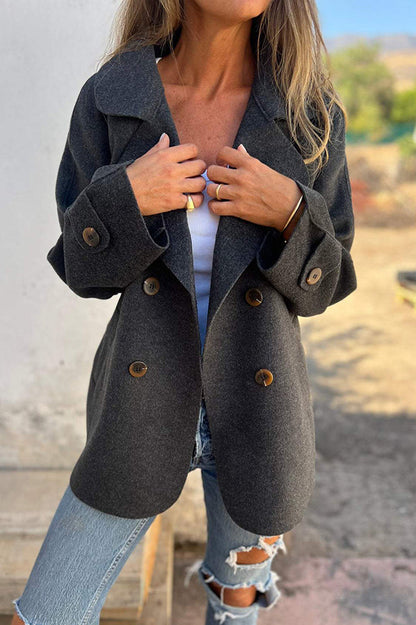 Luvik | Väri Käänne Pitkähihaiset Nappivapaa Takki