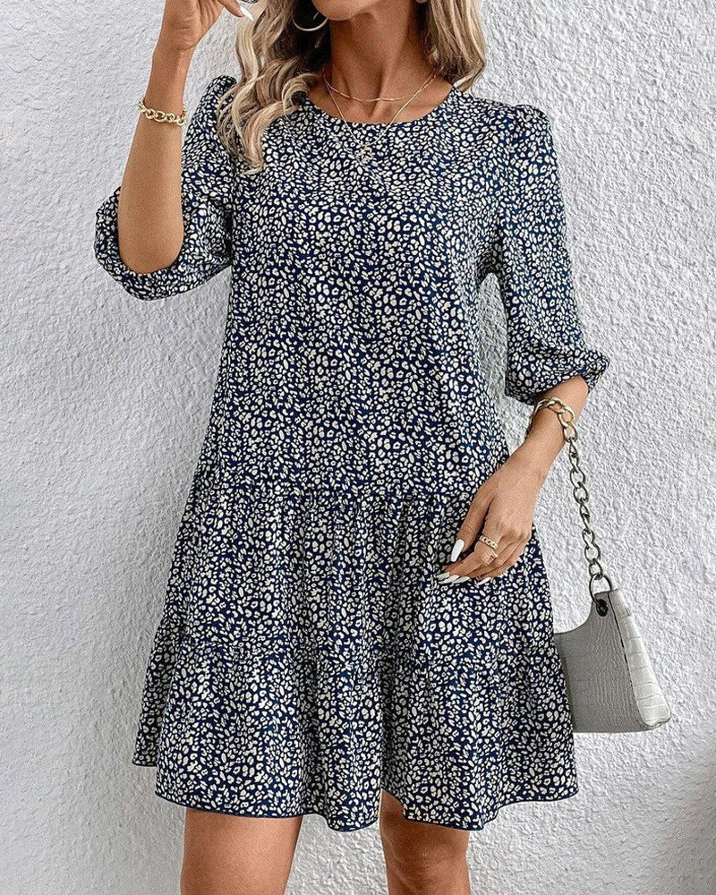 Luvik | Elegant arkipäivän mekko pyöreällä kaula-aukolla