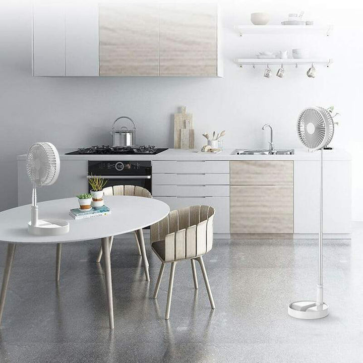 Oppladbar, sammenleggbar USB-teleskopvifte – stille, 180° justerbar, 4 hastighetsnivåer, bærbar ✨ | Luvikno
