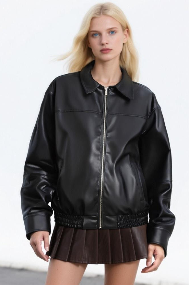 Luvik | Lær Relaxed Blazer