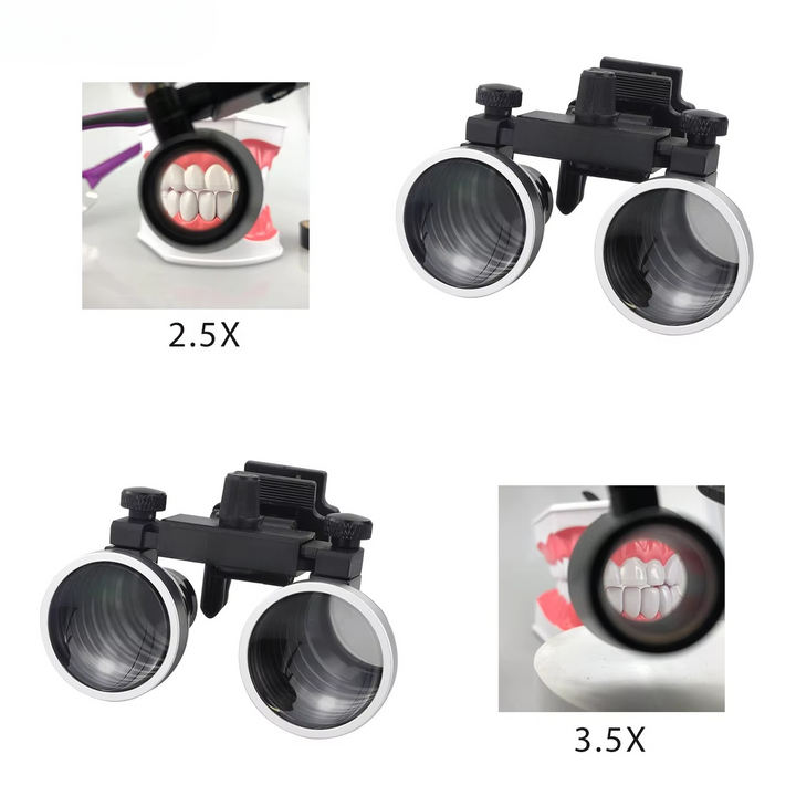 Presisjons tannlege forstørrelsesglass med belagte optiske linser 2.5X & 3.5X Luvikno