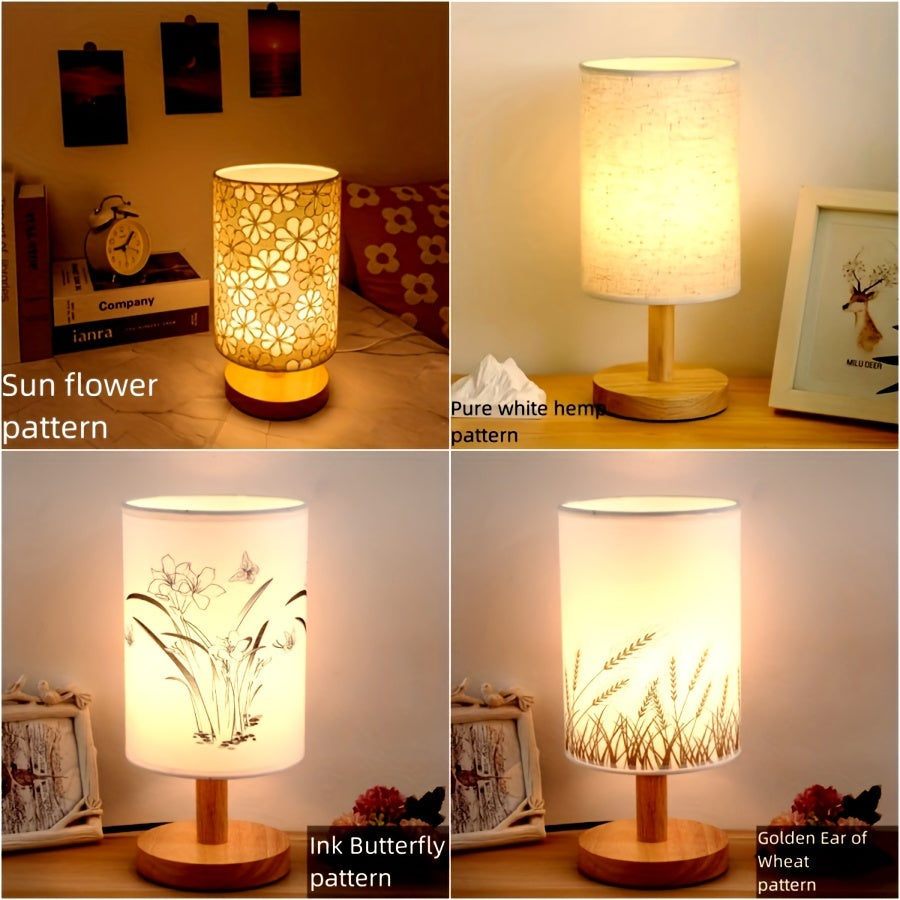 WoodGlow – Justerbar LED Bordlampe med USB Luvikno