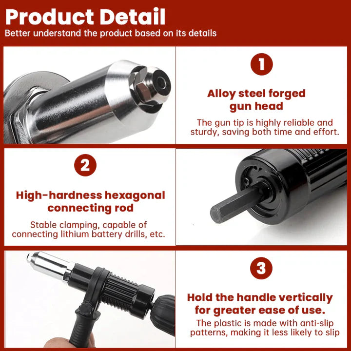 Nail Plier Adapter for Battery Drill – SpeedRivet | Luvikno