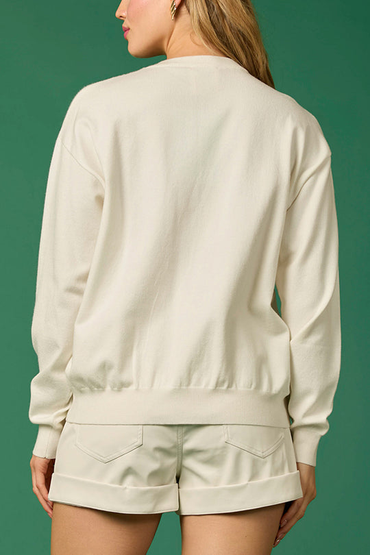 Luvik | JuleSoldat Glitrende Mote Løs Sweatshirt