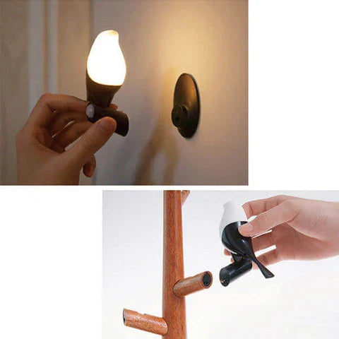 Luvikno | BrightOak Elegance - Smart trelampe med bevegelsessensor