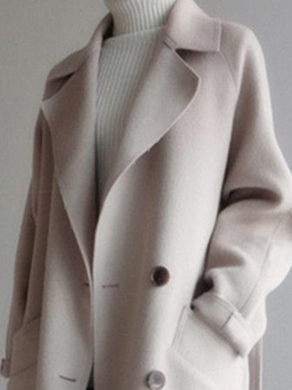 Luvik | Vintage Kaksoisnapitettu Takki Vyöllä