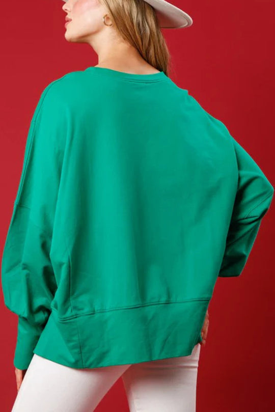 Luvik | Joulupukki Pailletit Rennot Väljä Pitkä Hihainen Collegepaita