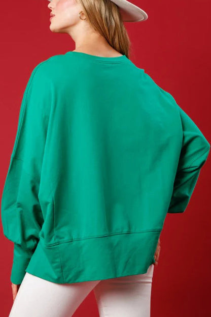 Luvik | Joulupukki Pailletit Rennot Väljä Pitkä Hihainen Collegepaita